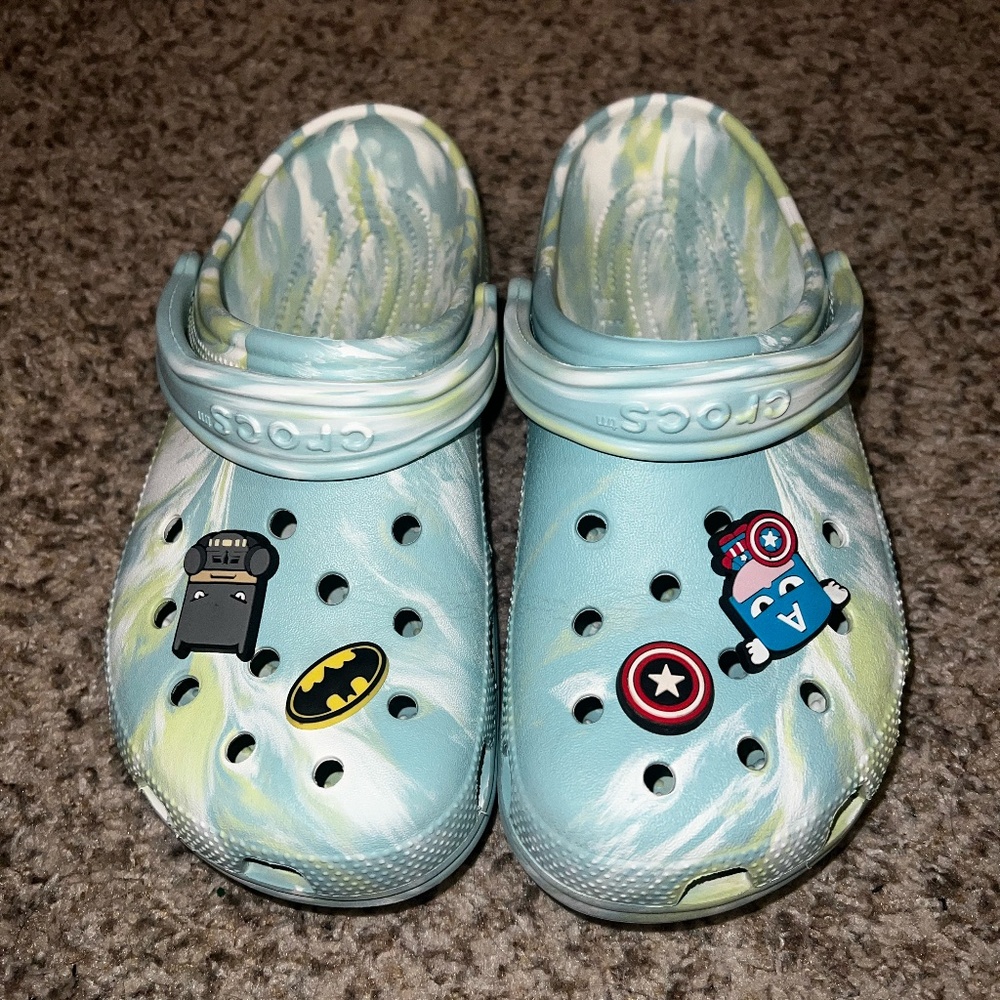 Tie-dye Crocs